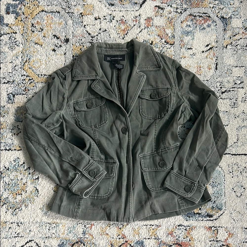 INC International Concepts Olive Green Jacket